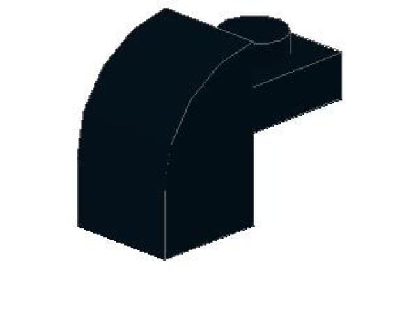 Lego Slope Stone, curved 2 x 1 x 1 1/3 (6091) black