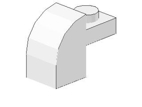 Lego Slope Stone, curved 2 x 1 x 1 1/3 (6091) white