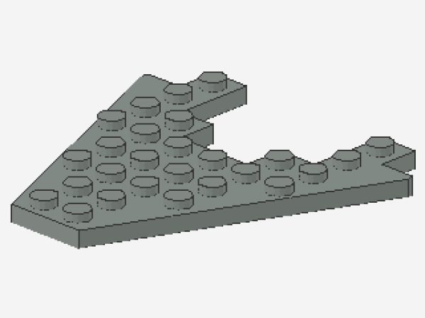 Lego Wedge Plate 8 x 8 (6104) light gray
