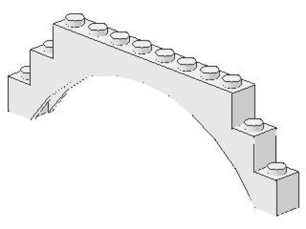 Lego Stein, Bogen 1 x 12 x 3 (6108) weiß