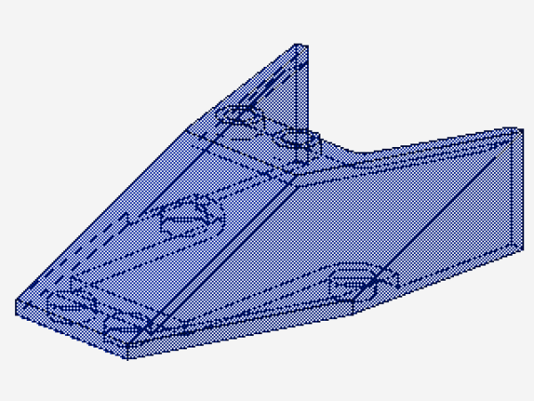 Lego Windscreen 6 x 4 x 1 1/3 (6152a) transparent dark blue