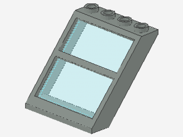 Lego Fenster 4 x 4 x 3 (6159c01) Dach, hell grau