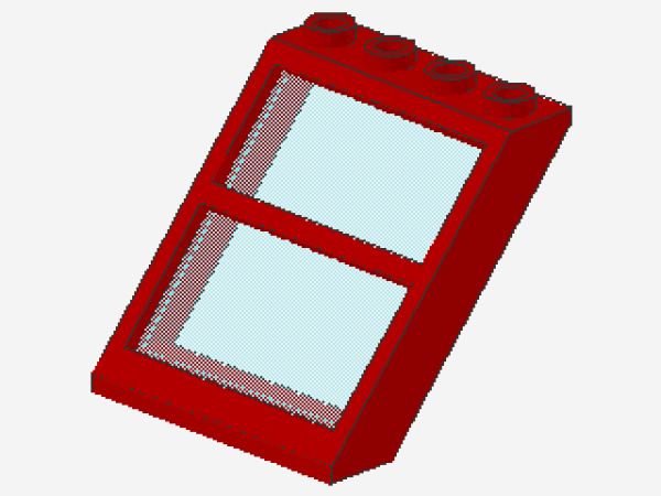 Lego Fenster 4 x 4 x 3 (6159c01) Dach, rot