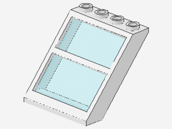 Lego Fenster 4 x 4 x 3 (6159c01) Dach, weiß