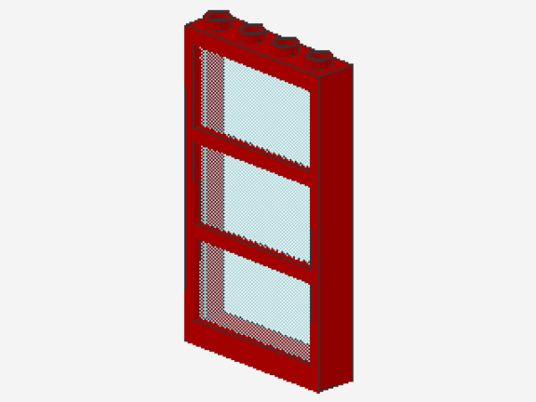 Lego Windows 1 x 4 x 6 (6160c03) red