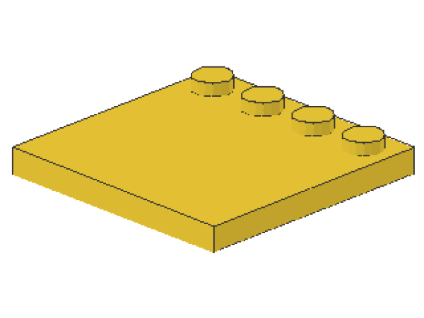 Lego Tile 4 x 4 (6179) with Studs on Edge, yellow