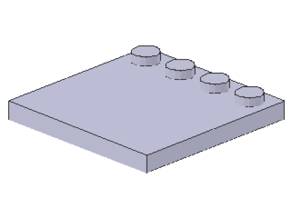 Lego Tile 4 x 4 (6179) with Studs on Edge, light violet