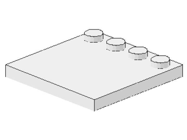 Lego Tile 4 x 4 (6179) with Studs on Edge, white