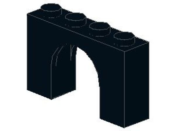 Lego Brick, Arch 1 x 4 x 2 (6182) black