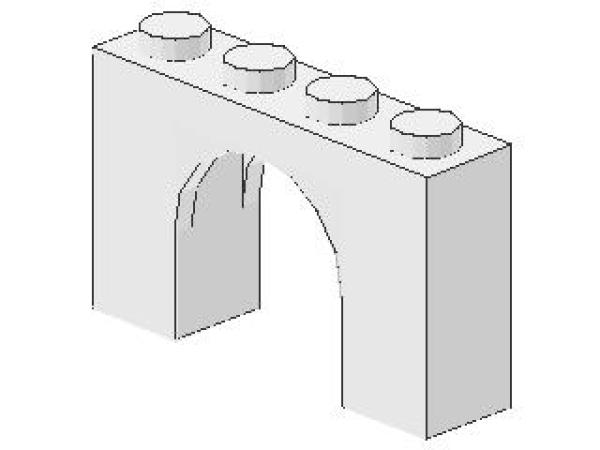 Lego Brick, Arch 1 x 4 x 2 (6182) white