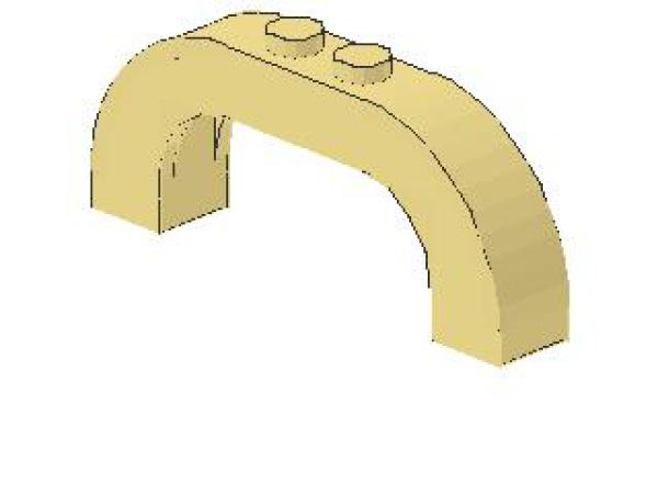 Lego Brick, Arch 1 x 6 x 2 (6183) light yellow