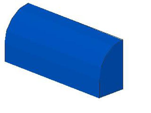 Lego Slope Stone, curved 1 x 4 x 1 1/3 (6191) blue