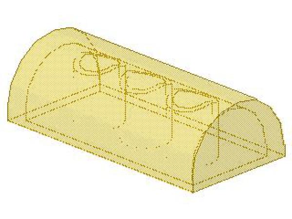 Lego Slope Stone, curved 2 x 4 x 1 (6192) transparent yellow