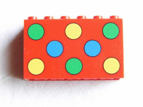 Lego Brick, decorated 2 x 6 x 3 (6213p02)