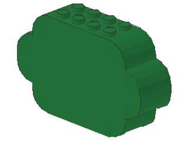 Lego Slope Stone, curved 2 x 8 x 4 (6214) green