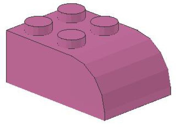 Lego Slope Stone, curved 2 x 3 x 1 (6215) dark pink