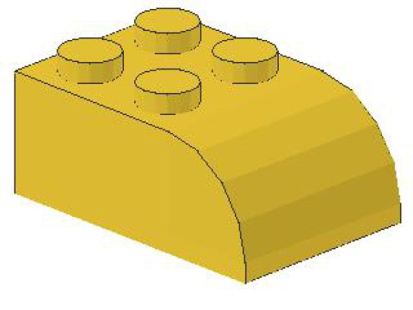 Lego Schrägstein, geschwungen 2 x 3 x 1 (6215) gelb