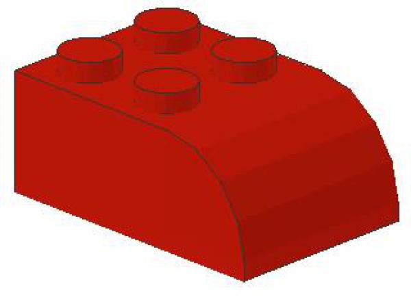 Lego Slope Stone, curved 2 x 3 x 1 (6215) red