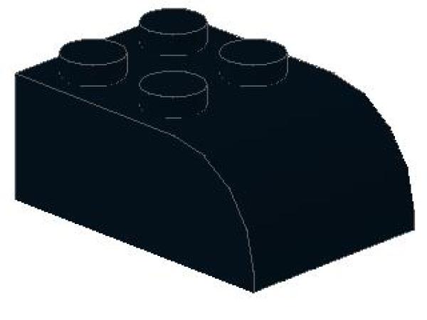 Lego Slope Stone, curved 2 x 3 1 (6215) black