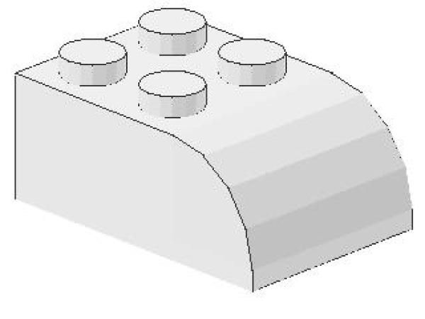 Lego Slope Stone, curved 2 x 3 x 1 (6215) white