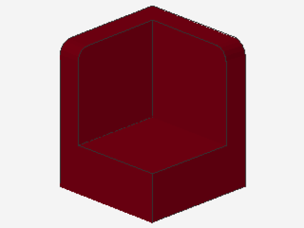 Lego Panel 1 x 1 x 1 (6231) Corner, dark red