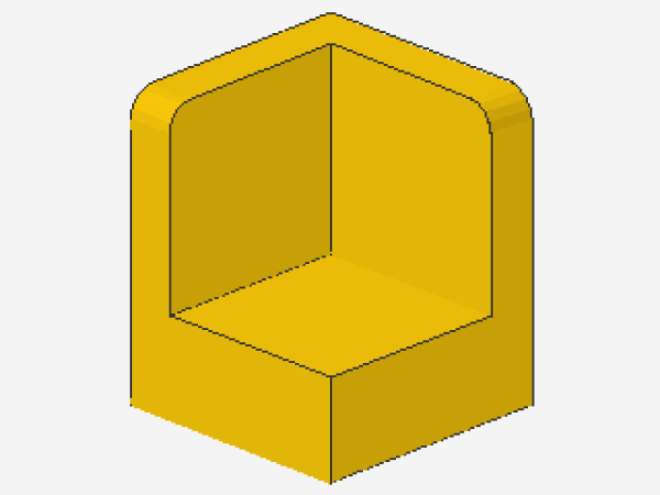 Lego Panel 1 x 1 x 1 (6231) Corner, yellow