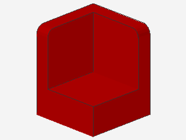 Lego Panel 1 x 1 x 1 (6231) Corner, red