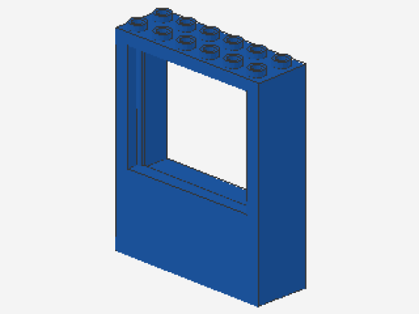 Lego Window 2 x 6 x 6 (6236) Freestyle, blue