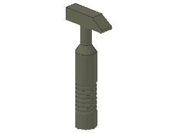 Lego Minifigur Hammer (6246b) dunkel grau