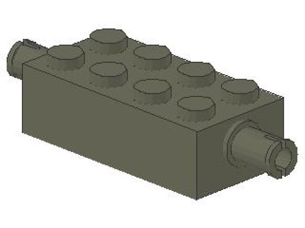 Lego Brick, modified 2 x 4 (6249) dark gray