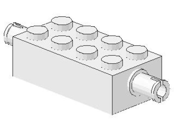 Lego Brick, modified 2 x 4 (6249) white