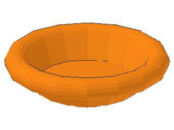 Lego Minifigure Plate (6256) orange