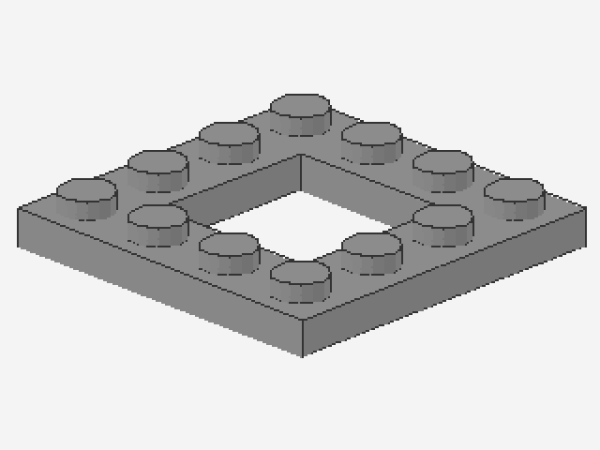 Lego Platte, modifiziert 4 x 4 (64799) hell bläulich grau