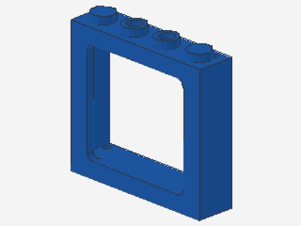 Lego Fenster 1 x 4 x 3 (6556) Zug, blau