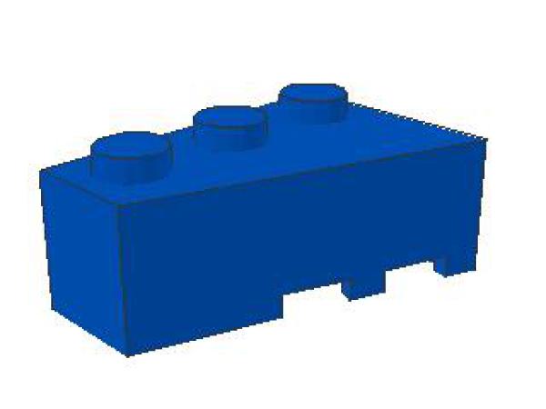 Lego Wedge, left 3 x 2 (6565) blue