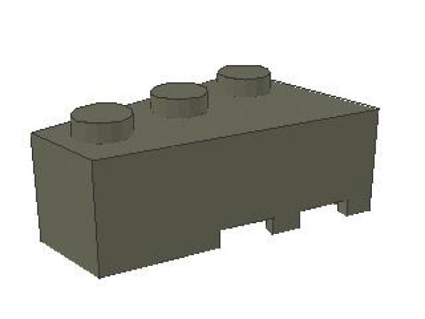 Lego Wedge, left 3 x 2 (6565) dark gray