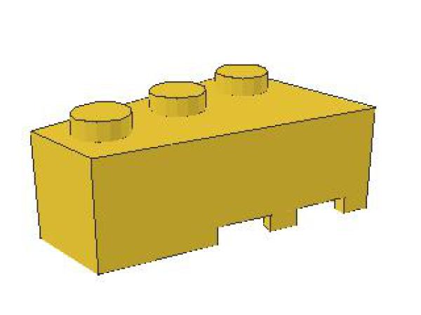 Lego Keil, links 3 x 2 (6565) gelb