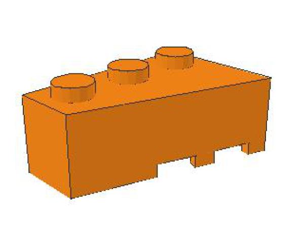 Lego Wedge, left 3 x 2 (6565) orange