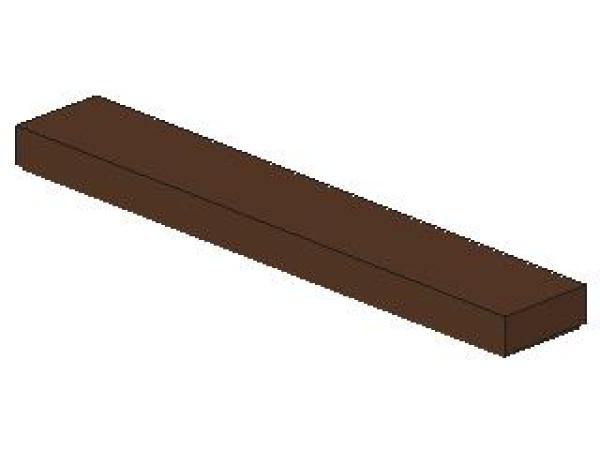 Lego Tile 1 x 6 (6636) brown