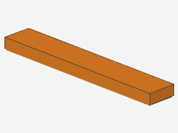 Lego Tile 1 x 6 (6636) orange