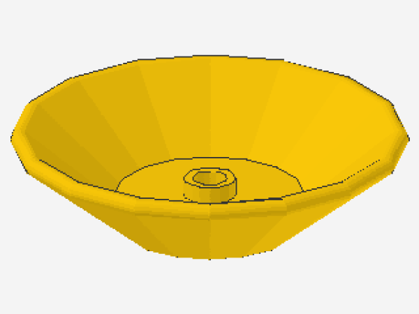 Lego Dish 5 x 5 (6942) yellow