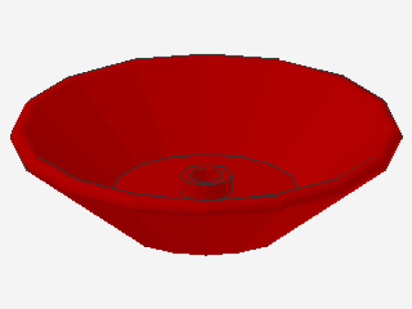 Lego Dish 5 x 5 (6942) red