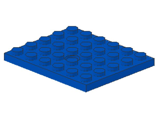 Lego Platte, modifiziert 5 x 6 (711) blau