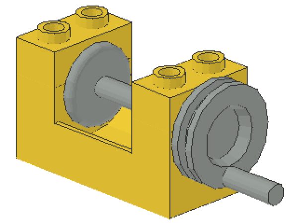 Lego Winch 2 x 4 x 2 (73037) yellow