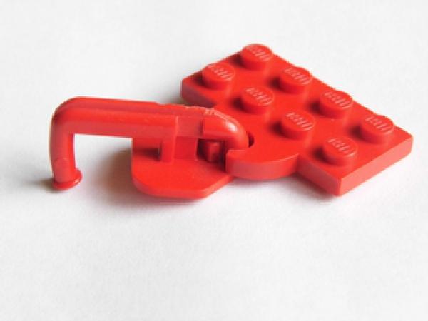 Lego Platte, modifiziert 2 x 4 (737bc01) rot