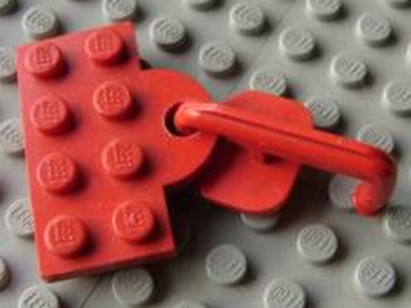 Lego Platte, modifiziert 2 x 4 (737c01) rot