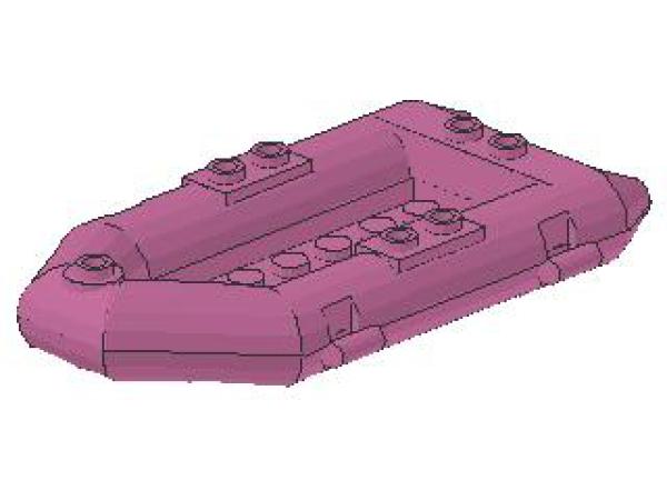Lego Boot, Rubber Raft, small (30086c01) dark pink