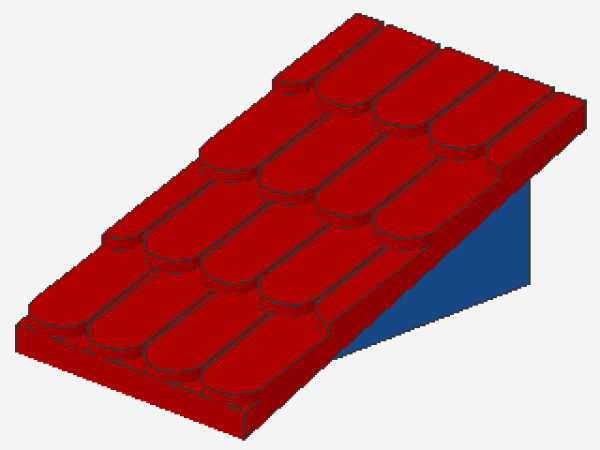 Lego Fabuland Slope Roof 6 x 2 (787c01) blue