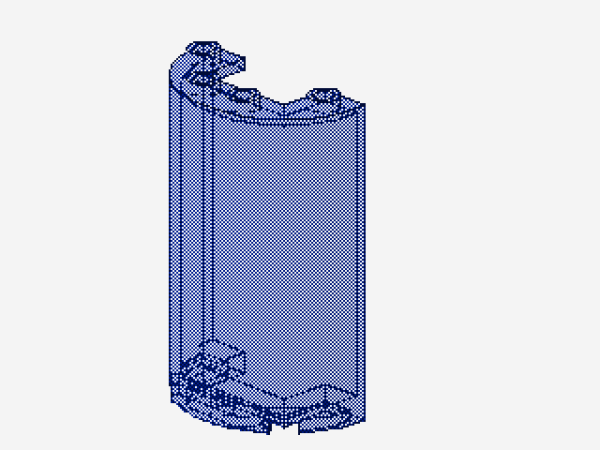 Lego Cylinder, Half 2 x 4 x 5 (85941) light bluish gray