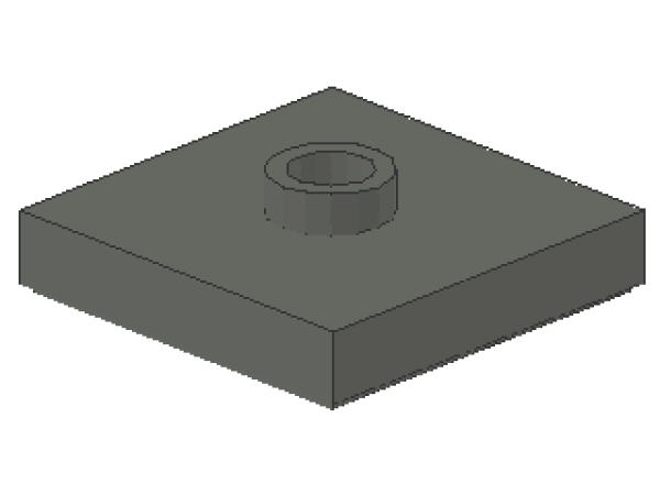 Lego Platte, modifiziert 2 x 2 (87580) dunkel bläulich grau
